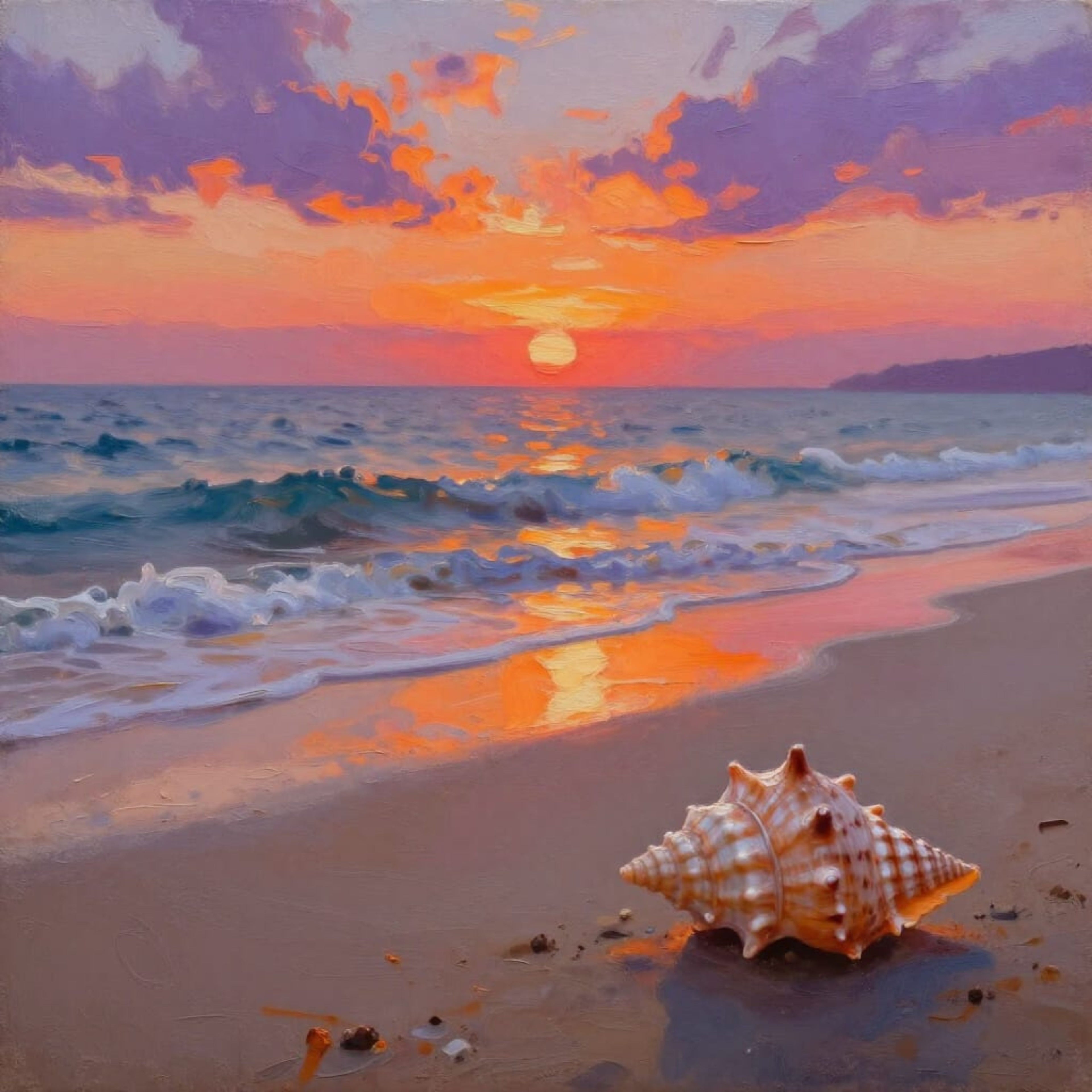 Coastal Sunset Shell