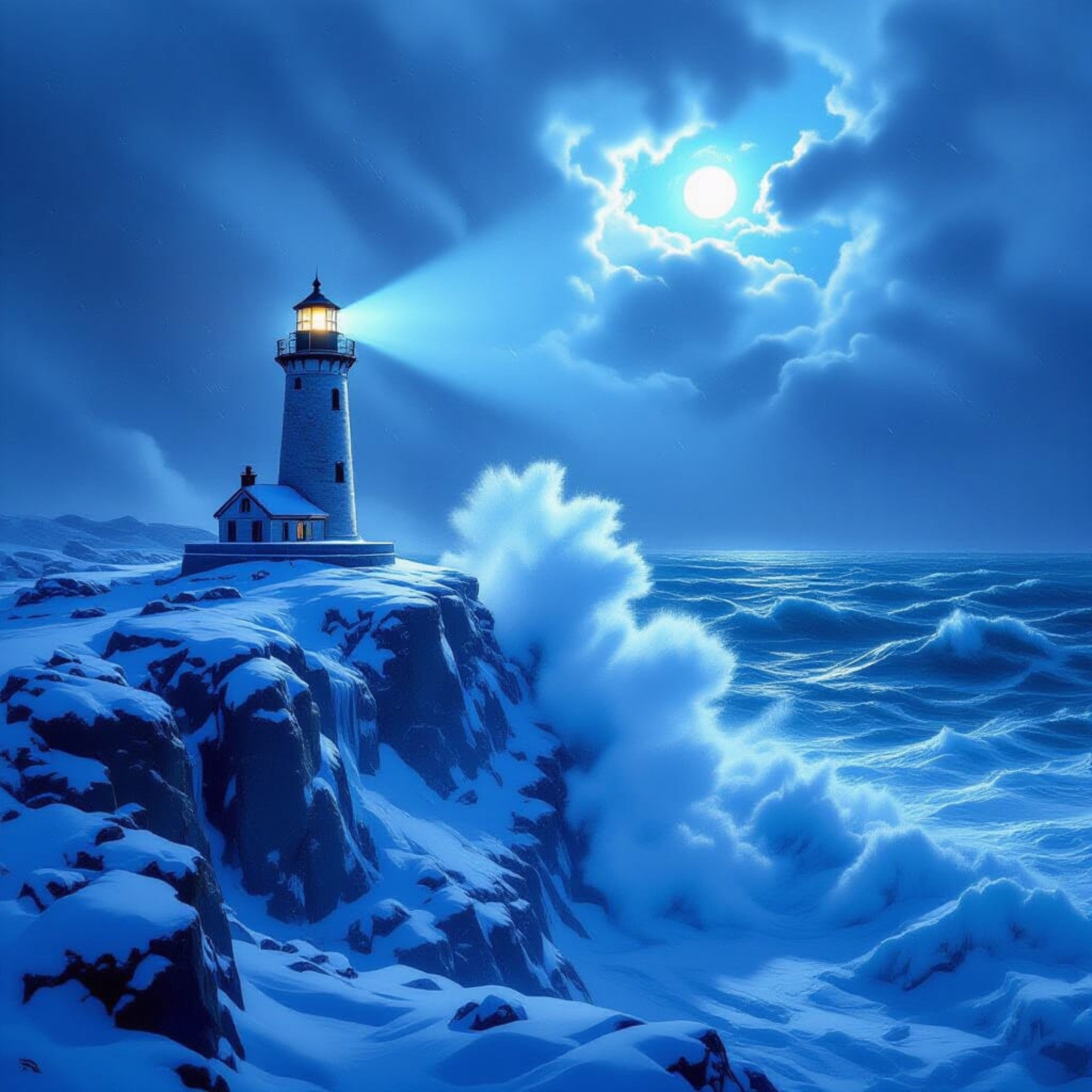 Blue Twilight Lighthouse